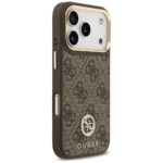 Case Guess 4G Strass Logo MagSafe for iPhone 17 Pro brown - imagine 4