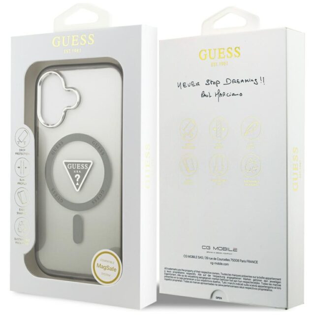 Guess IML Gradient Triangle Logo MagSafe case for iPhone 17 khaki - imagine 8
