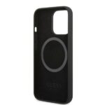 Guess GUHMP13XSPLK iPhone 13 Pro Max 6,7" black hard case Silicone Logo Plate MagSafe - imagine 7