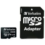 Verbatim 256GB microSDXC Card V10 + Adapter black 44087