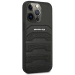 AMG AMHCP14LGSEBK iPhone 14 Pro 6.1" black hardcase with Leather Debossed Lines - imagine 4
