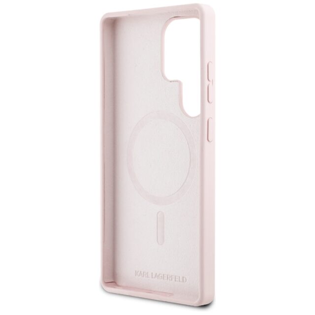 Karl Lagerfeld Silicone Graffiti Ikonik Printed Logo MagSafe Case for Samsung Galaxy S25 Ultra Pink - imagine 7