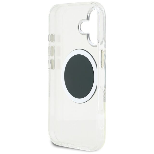 Case Guess IML Metal Colored Circle Classic Logo MagSafe for iPhone 16 black - imagine 7