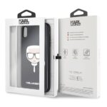 Karl Lagerfeld KLHCI65DLHBK iPhone XsMax black Iconic Glitter Karl`s Head - imagine 7