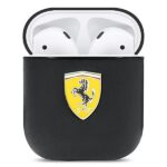Ferrari FESA2LEBK AirPods cover black On Track Leather - imagine 2