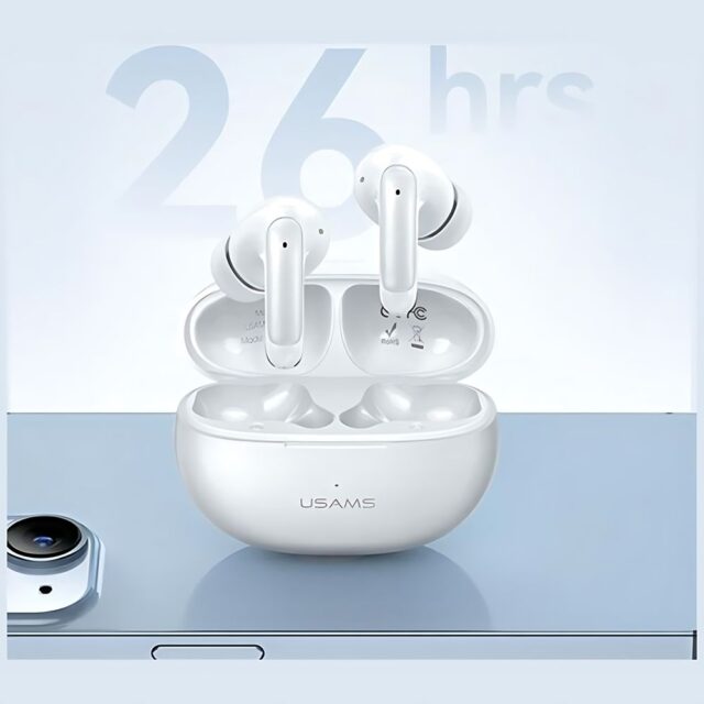 USAMS Bluetooth 5.3 Headphones TWSX-Don Series Dual mic ENC wireless white/white BHUXD02 - imagine 6