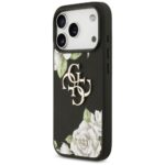 Case Guess Grained Roses & Big 4G Logo for iPhone 17 Pro black - imagine 2