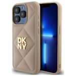 DKNY DKHCP15XPQDSLE iPhone 15 Pro Max 6.7" beige Quilted Stack Logo