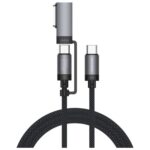 Kabel USB-C 4smarts Explorer ComboCord   100W 2m z adapterem MagSafe czarny - imagine 4