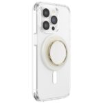 Grip and stand for phone Popsockets Round Luxe Coconut Creme Enamel MagSafe beige 8 - imagine 4