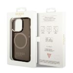 Guess GUHMP14LHTCMK iPhone 14 Pro 6,1" black hard case Gold Outline Translucent MagSafe - imagine 8