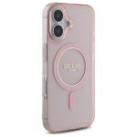 Guess GUHMP16SHFGEREP iPhone 16 6.1" pink hardcase IML Glitter Circle MagSafe - imagine 4