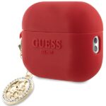 Guess GUAP23DSLGHDF AirPods Pro 2 (2022/2023) cover red 3D Rubber 4G Diamond Charm - imagine 3