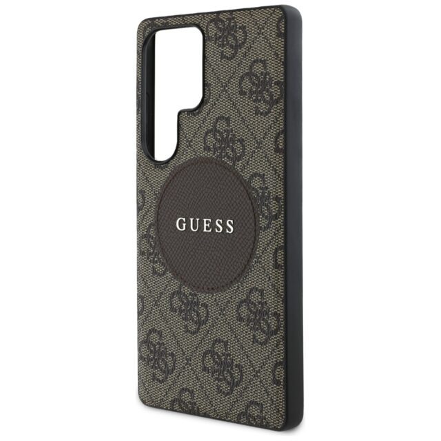 Case Guess 4G Round Patch Classic Logo MagSafe to Samsung Galaxy S25 Ultra brown - imagine 6