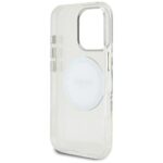 Case Guess IML Metal Colored Circle Classic Logo MagSafe for iPhone 16 Pro Max white - imagine 7