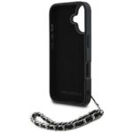 Case Karl Lagerfeld Saffiano Crystals w/Chain for iPhone 16 black - imagine 6
