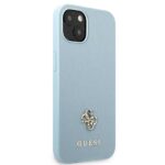 Guess GUHCP13MPS4MB iPhone 13 / 14 / 15 6.1" blue hardcase Saffiano 4G Small Metal Logo - imagine 4