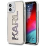 Karl Lagerfeld KLHCP12SKLMLGR iPhone 12 mini 5,4" silver hardcase Mirror Liquid Glitter Karl