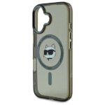 Karl Lagerfeld KLHMP16SHLSCHK iPhone 16 6.1" black hardcase IML Metal Choupette Head MagSafe - imagine 6