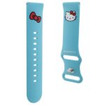 Hello Kitty Universal Strap HKUWLSCHBLB Silicone Kitty Head blue 22mm - imagine 3