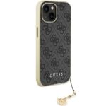 Guess GUHCP15SGF4GGR iPhone 15 / 14 / 13 6.1" grey hardcase 4G Charms Collection - imagine 4