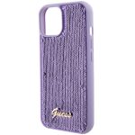 Guess GUHCP15SPSFDGSU iPhone 15 / 14 / 13 6.1" purple hardcase Sequin Script Metal - imagine 7