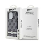 DKNY DKHCP14LPCPTSSK iPhone 14 Pro 6.1 inch black hardcase Leather Checkered Mono Pattern & Printed - imagine 8