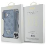 Guess GUHCP16SP4TDSCPB iPhone 16 6.1" blue hardcase Leather Metal Logo Strass Crossbody - imagine 9