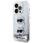Karl Lagerfeld KLHCP14XLDHKCNS iPhone 14 Pro Max 6.7" silver hardcase Liquid Glitter Karl & C - imagine 2