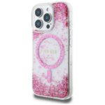 Guess HC Resin Bottom Glitter Case for iPhone 16 Pro Max MagSafe Pink - imagine 2