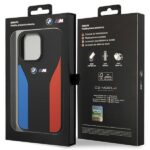 BMW BMHCP14L22SCSK case iPhone 14 Pro 6.1" black Silicone Blue&Red Stripes M Collection - imagine 8