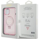 Guess GUHMP15MHRSGSP iPhone 15 Plus / 14 Plus 6.7" pink hardcase Ring Stand Script Glitter Mag - imagine 8