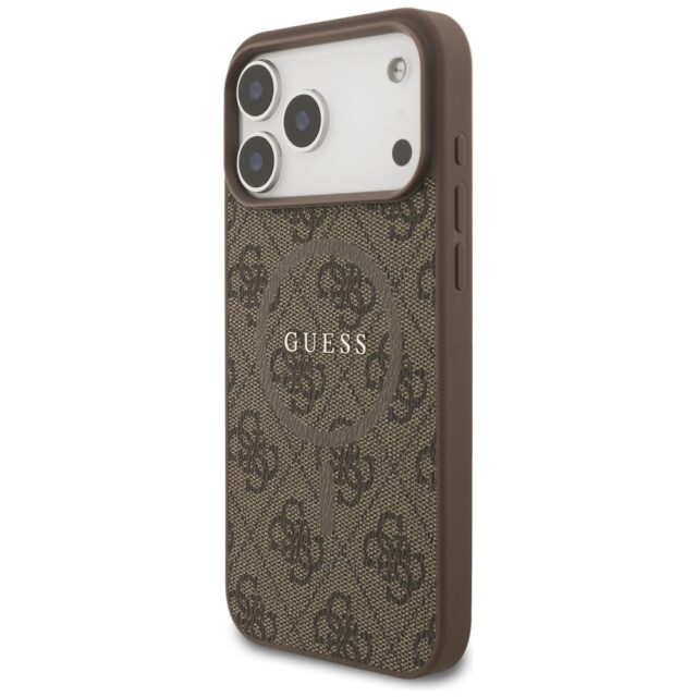 Guess 4G Ring Classic Logo MagSafe Case for iPhone 17 Pro Max Brown - imagine 2