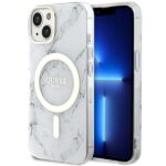 Guess GUHMP14MPCUMAH iPhone 14 Plus/ 15 Plus 6.7" white hardcase Marble MagSafe