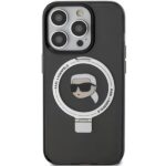 Karl Lagerfeld KLHMP15XHMRSKHK iPhone 15Pro Max 6.7" black hardcase Ring Stand Karl Head MagS - imagine 3