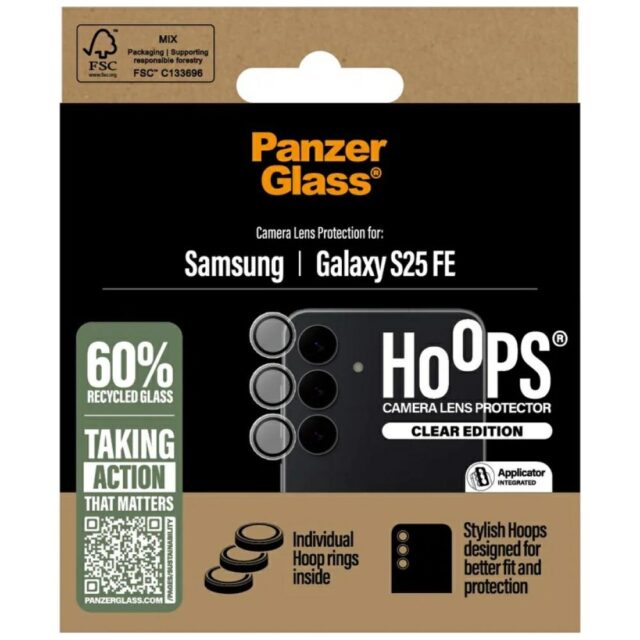 Szkło hartowane na obiektyw PanzerGlass   Hoops Lens Protector do Samsung Galaxy S25 FE przezroczysty - imagine 4