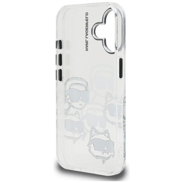 Case Karl Lagerfeld IML Multi K&C Head   Pattern for iPhone 16 transparent - imagine 7