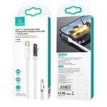 USAMS angled cable USB-C to Lightning PD 20W Fast Charging Iceflake Series 2m white SJ586USB02 - imagine 9