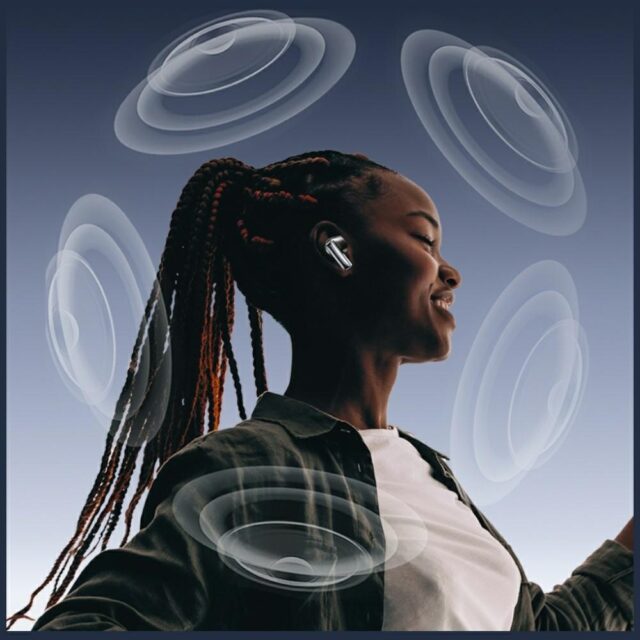 Wireless headphones AWEI TP100 ENC   Bluetooth 5.4 TWS + docking station black - imagine 8