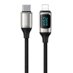 USAMS Braided Cable U78 USB-C to Lightning LED 1.2m 20W PD Fast Charge white SJ545USB02 (US-SJ)