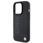 Case BMW BMHMP15LSLLBK iPhone 15 Pro 6.1" black MagSafe Leather Hot Stamp - imagine 6