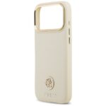 Case Guess Grained Strass Logo MagSafe for iPhone 17 Pro Max beige - imagine 6