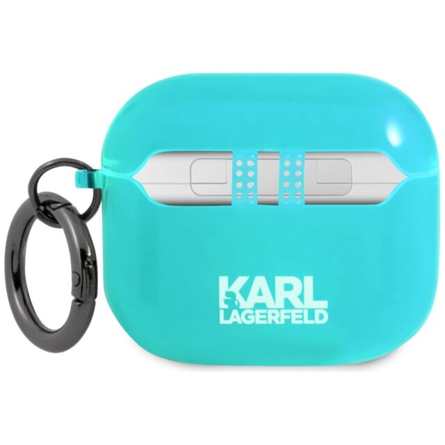 Karl Lagerfeld KLA3UCHFL AirPods 3 cover blue Choupette - imagine 2
