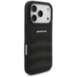 Case AMG Leather Debossed Lines Logo for iPhone 17 Pro black - imagine 4