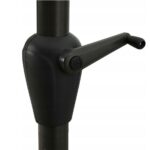 Black Forest Garden Parasol, 3m Large Folding Grafite - imagine 2