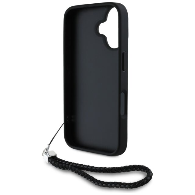 Case Karl Lagerfeld Quilted Initial Logo & Chain Strap for iPhone 16 black - imagine 6