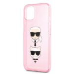 Karl Lagerfeld KLHCP13SKCTUGLP iPhone 13 mini 5,4" pink hardcase Glitter Karl`s & Choupette - imagine 6