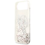 Karl Lagerfeld Liquid Glitter Choupette Logo MagSafe Case for iPhone Air Clear - imagine 7