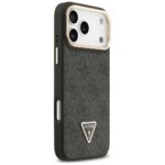 Case Guess 4G PU Triangle Logo & Stand Camera Magsafe for iPhone 17 Pro Max black - imagine 4