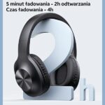 USAMS Bluetooth 5.0 Over-ear Headphones YX05 E-Join Series black TDLYEJ02 hard case, 1200mAh - imagine 4